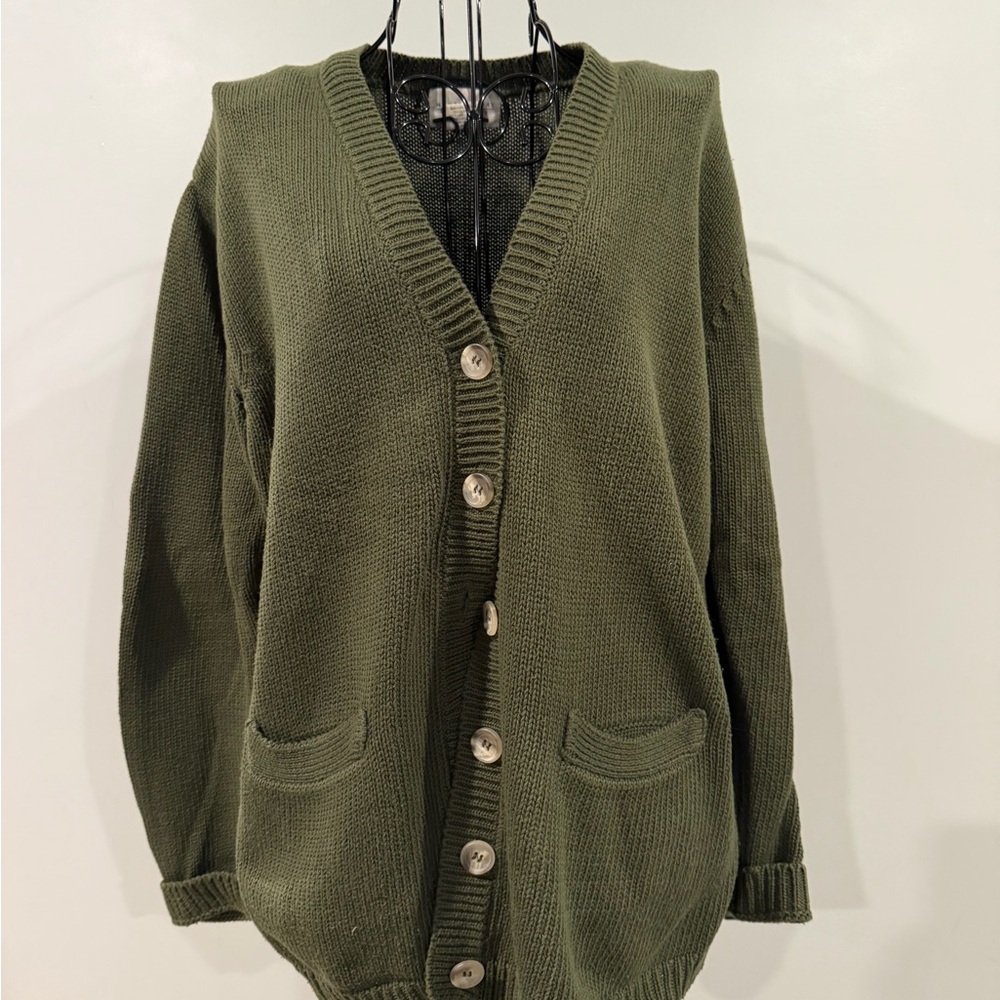 Monterey‎ Bay Forest Green Cardigan Sweater